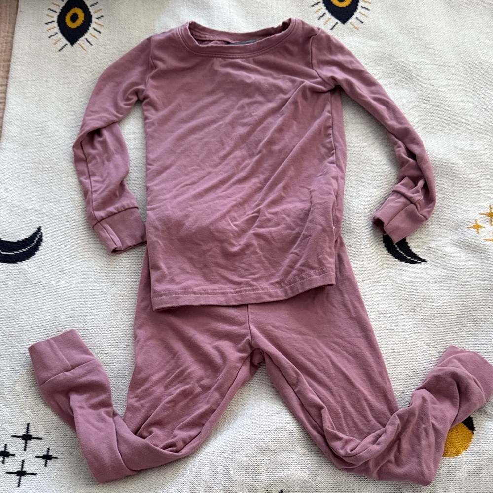Little sleepies warm weather pajamas in mauve